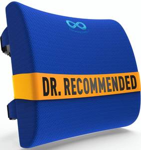 lot 15161 image: Everlasting Comfort Lumbar Support Pillow for Office Chair - Memory Foam Back Cushion for Chair, Car, Couch - Lumbar Pillow Promotes Better Posture, Back Pain Relief - Ideal for Gaming and Desk Chairs - Retail $30