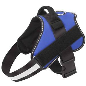lot 16336 image: Bolux Dog Harness, No-Pull Reflective Dog Vest, Breathable Adjustable Pet Harness with Handle for Outdoor Walking - No More Pulling, Tugging or Choking (Blue, S) - Retail $14