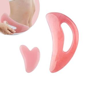 lot 16347 image: FDKJEJC Body Gua Sha Tool Cellulite Guasha Tool for Body Large Body Massage Tools (Natural Resin) Lymphatic Drainage Tool Guasha Tool for Face��Back, Legs, Womens Body Shaping Tools (Pink)&nbsp