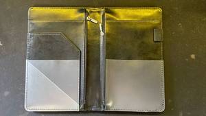 lot 16352 image: Professional Black Leather Passport Travel Wallet - Retail $25