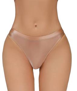 lot 16393 image: Women Club Hot Shorts Cheeky Shiny Panties Low Wiast Rave Festival Underwear Glossy Stretchy Thongs Metallic Party Shorts Brown S - Retail $12