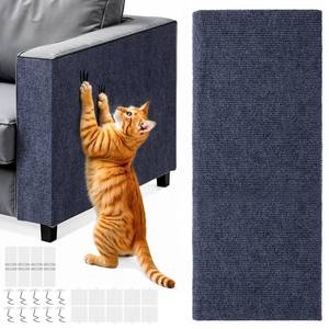 lot 16396 image: 78.7x15.8 in Cat Scratch Furniture Protector, Self-Adhesive Couch Protectors from Cat Caws for Couch, Wall Trimmable (Dark Gray) - Retail $10