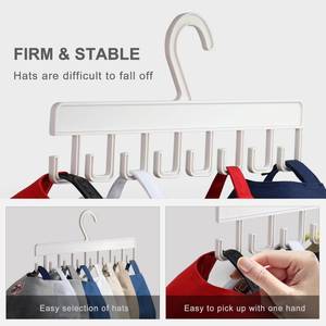 lot 16418 image: Hat Hangers for Closet, Hat Organizer for Baseball Caps, Hat Racks with 16 Hooks&nbsp