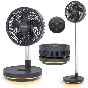 lot 1979 image: Primevolve Portable Rechargeable Oscillating Fan, Battery Operated Fan Adjustable Height, USB Home Office Outdoor Camping Travel, Dark Gray 10 - Retail $60