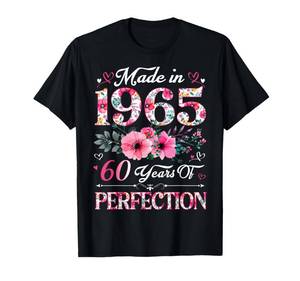lot 2249 image: A 60 Year Old Made In 1965 Floral 60th Birthday Women T-Shirt L - Retail $20