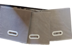 lot 3785 image: Collapsible Storage Bins with Handles - Set of 3 - Retail $15