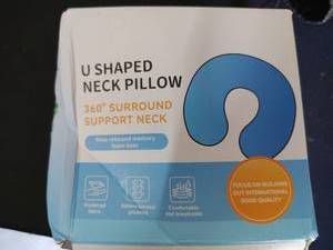 lot 3787 image: U-Shaped Memory Foam Neck Support Pillow - Retail $19