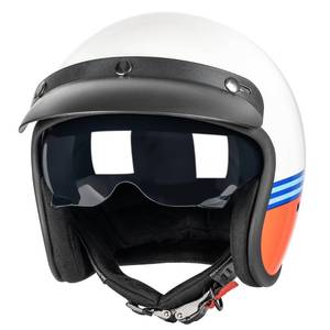 lot 5607 image: Yesmotor 34 Open Face Retro Motorcycle Helmet Vespa Helmet Vintage Helmet for Vespa Motorbike Casco, Moped, Cruiser, Bobber, and Chopper - DOT Approved - Retail $60