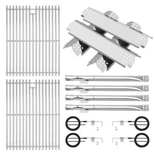 lot 11642 image: Stainless Cooking Grate,Heat Shield and Burner Kit for Nexgrill Replacement Parts 4-Burner 720-0830H 720-0830H,720-0888N,720-0888,720-0864,720-0896B,for Uniflame,Kenmore,Nexgrill 4&5-Burner Gas Grills - Retail $70