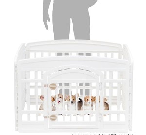 lot 1961 image: IRIS Pet Pen Exercise Playpen Panels CI-604E - Retail $60