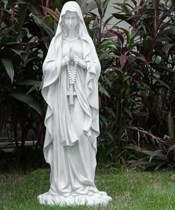 lot 1987 image: Virgin Mary Statue 31.49 Inch Religious Garden Statue Solar Mary Statue Outdoor Yard Patio Deck Home Entryway Hallway Sculpture- Retail$139