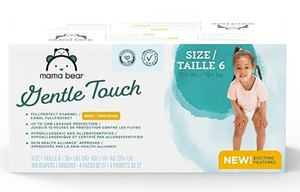 lot 1992 image: Mama Bear Gentle Touch Size 6 Diapers, 4 packs - Retail $36
