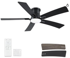 lot 1999 image: New 52-inch Ceiling Fan with Light Kit - Retail $89 (stock photo may not be exact)