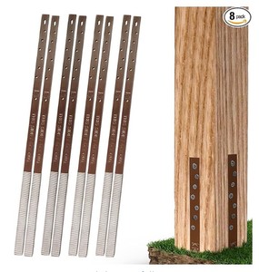 lot 5583 image: Post Buddy Pack of 16 Easy Fence Post Repair Kit (to Fix 8 Broken Wood Posts)- Retail$140