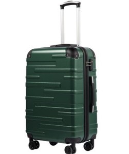 lot 5611 image: Coolife Premium Hardshell Luggage - Dark Green - Retail $79