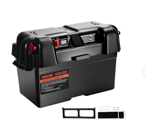 lot 5627 image: VEVOR BA850 12V24V36V Battery Box - Retail $89