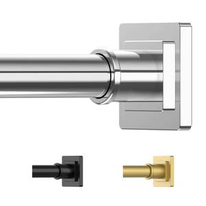 lot 6223 image: UIOSANRT Stainless Silver Shower Curtain Rod 31-79 Inches Non-Slip Shower Rod Tension Mounted No Drill Shower Curtain Rods Spring Tension Rod Adjustable Tension Curtain Rod for Windows Bathroom - Retail $16