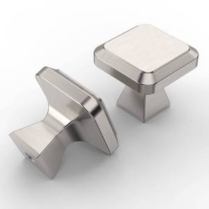 lot 6247 image: Asidrama 10 Pack Brushed Satin Nickel Kitchen Cabinet Knobs for Dresser Drawers - Zinc Hardware - Retail $26