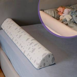 lot 6250 image: ComfyBumpy Bed Rail for Toddlers  Toddler Bed Rails with Washable Cover - Kids Foam Bed Rail Guard - Bed Barrier for Twin, King, Queen Bed 1-Pack - Retail $30