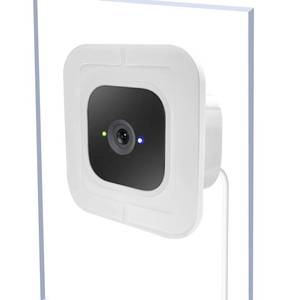 lot 6252 image: A2 Pack Window Mount Compatible with Blink Mini Indoor, Secured Camera Glass Wall Holder for Single Pane Glass WindowsDoors for Outside Security Monitoring,White - Retail $12