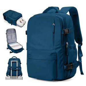 lot 6256 image: VECAVE Carry On Backpack for Women, Airline Approved Large Travel Backpack Flight Approved, Waterproof 14 Inch Laptop Backpack Business Work Backpacks Bag Men Mochila De Viaje JewelBlue. - Retail $37