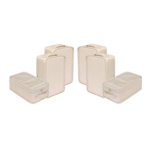 lot 6267 image: Travel Shoe Bags, Foldable Waterproof Shoe Pouches Organizer-Double Layer (6 Cream Shoe Bags) - Retail $19