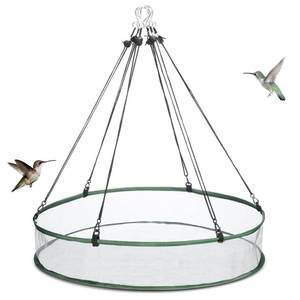 lot 6271 image: FoldTier Universal Wild Bird Seed Catcher Hanging Hoop Platform Bird Seed Catcher Tray for Hummingbird Feeders Bee Feeder Outdoor Garden Accessories(1 Pieces,24 Inch) - Retail $14