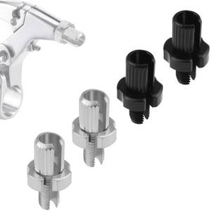 lot 6289 image: SATUY M7 Bike Brake Cable Handle Lever Adjusting Screws, 4pcs Bicycle Brake Handle Lever Fastener, 7mm Aluminum Alloy Brake Lever Adjuster for Mountain Bikes and Road Bikes (Silver and Black) - Retail $5