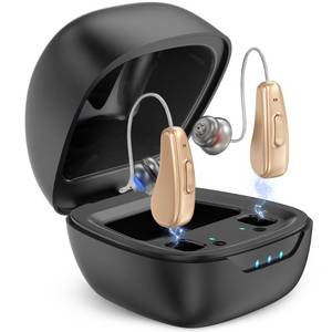 lot 6303 image: Hearing Aids for Seniors Rechargeable with Noise Cancelling, Hearing Amplifier with 5 Levels of Volume Adjustmen, Simple to Operate and Hear Clear Sound - Retail $260