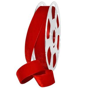 lot 6336 image: Morex Ribbon Nylvalour Velvet Ribbon, Nylon, 78 inch by 11 Yards, Rouge, Item 0122510-629, 78 by 11 yd, - Retail $17in