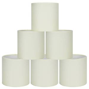 lot 9291 image: LAMPWELL LEBE Beige Clip on Chandelier Lamp Shades Set of 6,Small Lamp Shades Clip on bulb,5.25.2inH5.2in,Fabric Mini Drum Lamp Shade,Handmade,FOR CANDLE BULB AND SMALL GENERAL BULB - Retail $50in