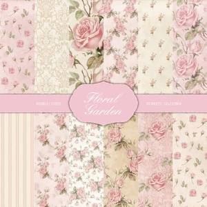 lot 10417 image: 30 Sheets Scrapbook Paper Supplies Junk Journal 12x12 Scrapbooking Supplies Boho Floral, Decoupage Paper Scrap Book Decorative First Day of Art School Back to School Craft 160 GSM (Floral) - Retail $14
