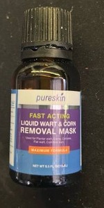 lot 10433 image: Pureskin Fast Acting Wart and Corn Removal Liquid - Retail $12