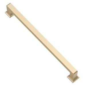 lot 10451 image: Alzassbg 6 Pack Brushed Gold Cabinet Pulls, 10 Inch(256mm) Hole Centers Cabinet Handles Square Kitchen Hardware for Cabinets AL3046BG - Retail $46