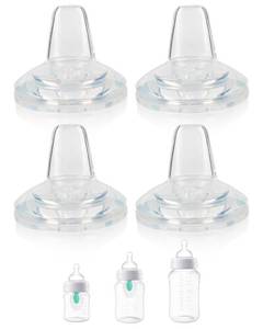 lot 10466 image: Sippy Cup Nipples for Philips Avent Anti-Colic Baby Bottles,Food Grade Silicone Sippy SpoutVariable Flow Soft Nipple6m,4-Count - Retail $10
