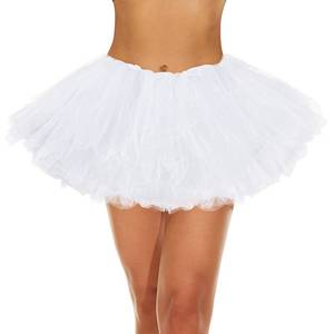 lot 10473 image: Womenfts Tutu Skirt Elastic 5 Layered Vintage Tulle Ballet Skirt Party Festival Costume White - Retail $10