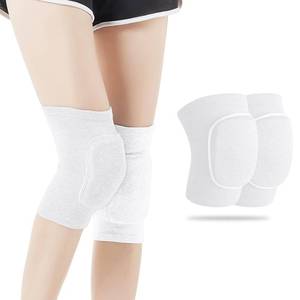 lot 10474 image: Volleyball Knee Pads, Soft Breathable Thick Sponge Youth Volleyball Knee Pads for Men Women Girls Knees Protective, Knee Pads for Volleyball Basketball Football Dance Workout Climbing etc Various Sports M (White) - Retail $8