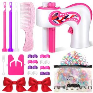 lot 10480 image: Zhehao Electric Hair Braider Machine Automatic Braiding Tools Portable Hair Twister Machine Device for Women DIY Styling Salon Toy Kit, Batteries Not Included - Retail $26