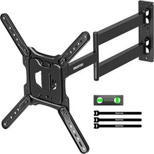 lot 11746 image: monTEK Long Arm TV Wall Mount for Most 23-65 Inch TVs, 29 Inch Long Extension TV Mount Swivel and Tilt, Full Motion Wall Mount Tv Bracket Fit Max VESA 400 x 400mm, Up to 77 lbs - Retail $50
