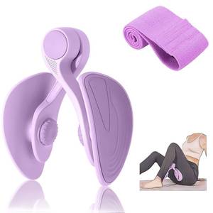 lot 11754 image: TINRIEF Thigh Trainer Hip Trainer Kegel Exerciser with Resistance Band, Pelvic Floor Trainer, Kegel Trainer for Postpartum Rehabilitation, Trimmer Inner Thigh, Thigh Toner Workout (Purple) - Retail $25