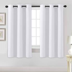 lot 11763 image: H.VERSAILTEX White Curtains for Bedroom Thermal Insulated Room Darkening Living Room Curtains Grommet Privacy Protection Window Curtain PanelsDrapes for Nursery, 2 Panels, 42x63 Inches, Pure White - Retail $29