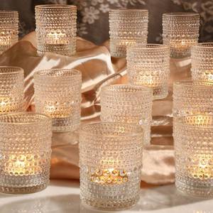 lot 11764 image: 36 Packs Votive Candle Holders, Glass Candle Holders Bulk Tealight Candle Holder for Table Clear Tea Light Candle Holder for Wedding Christmas Party - Retail $36
