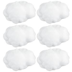 lot 11783 image: Jetec 6 Pieces Artificial Cloud Props Imitation 3D Cloud Shape Hanging Decorations Room DIY Decorative Hanging Ornament for Wedding Party Stage Show Decor (Large Size) - Retail $21