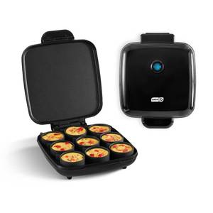 lot 11802 image: DASH Sous Vide Style Family Size Egg Bite Maker for Breakfast Bites, Sandwiches, Healthy Snacks or Desserts, Keto and Paleo Friendly (9 Servings), Black - Retail $50