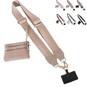 lot 12001 image: Cell Phone Lanyard Crossbody,Adjustable Cell Phone Strap with Detachable Wristlet,Clip and Go Strap for Phone with Wallet Crossbody - Retail $13