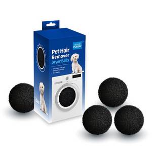 lot 12013 image: Reusable Pet Hair Remover, Pet Hair Removing Foam Dryer Balls, Dog and Cat Hair Remover, Lint Remover, Rid Clothes and Laundry of Lost Hair, Pack of 6 Balls - Retail $20