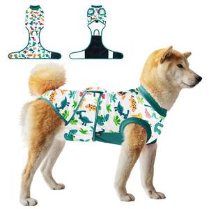 lot 12018 image: V.PET.B.R Dog Surgery Recovery Suit,Female Male Dog Onesie for Spay Neuter,Substitute E-Collar and Cone,Anti-Licking Breathable Onesie for Small Medium Large Dogs,Dinosaur M - Retail $20