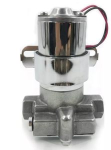 lot 12020 image: 1 Set SHLPDFM Chrome Finish 110 GPH Electric Fuel Pump 38 NPT Inlet and Outlets 7 PSI - Retail $67in