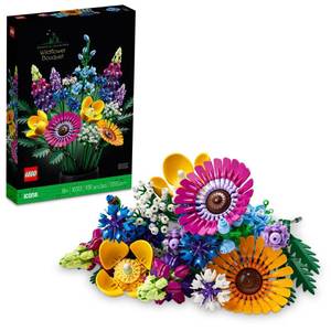 lot 12023 image: LEGO Botanicals Artificial Wildflower Bouquet - Fake Indoor Flowers Building Set for Home, Kitchen, Desk Decoration, Adults Ages 18 - Gift for Birthdays - 10313 - Retail $48