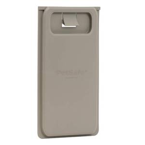 lot 12034 image: PetSafe Closing Panel Pet Door Cover - Durable, Plastic Dog Door Cover - Rust-Proof - Compatible with Select PetSafe Doors - Small - 5� x 10�in - Retail $13in